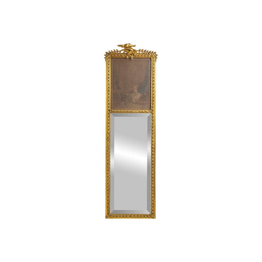 Georgian Giltwood Mirror with a Print Panel