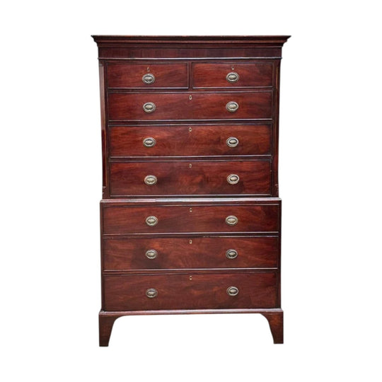Georgian mahogany chest on chest c.1830