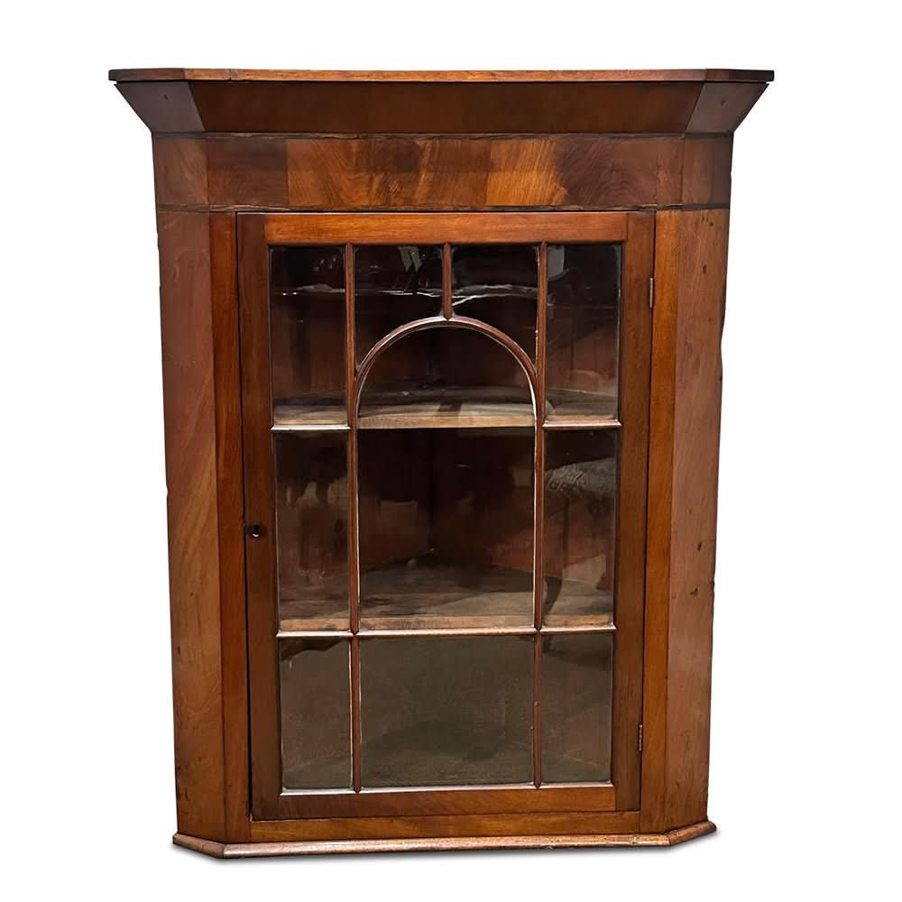 Georgian mahogany single door corner hanging cabinet c.1810 | Bazaa | Designer, Vintage and Antique Furniture