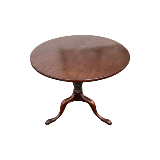 Georgian mahogany tilt-top table on tripod base, c.1765