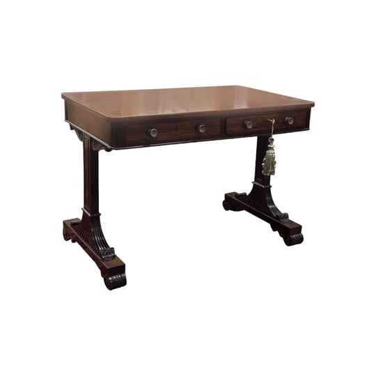 Georgian rosewood twin pedestal sofa table c.1850