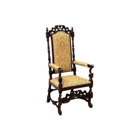 Georgian walnut Rococo arm chair