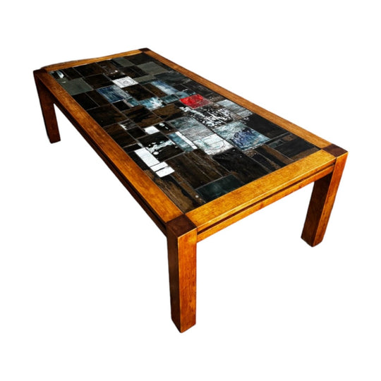 Gerard Havekes Coffee Table — Hand-Made Ceramic Tile Top, c. 1960s