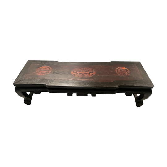 Vintage Chinese Opium Coffee Table Carved Wood Tea Table Kang Table