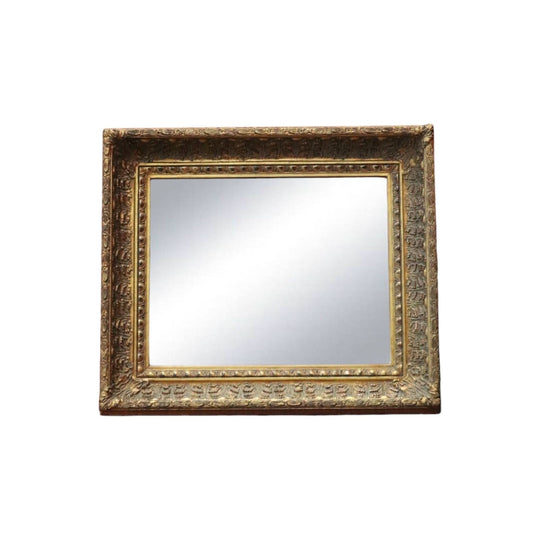 Gilt Frame Rectangular Early Mirror, Landscape or Portrait Hanging Wall Mirror