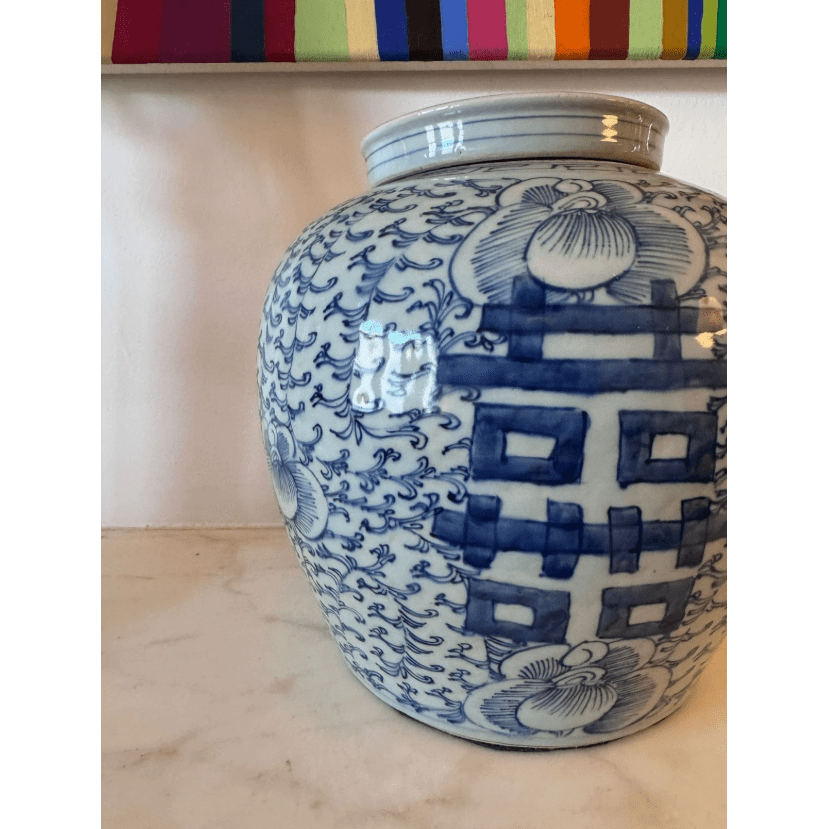 Ginger Jar Blue White Porcelain Large Decorative Vase Hamptons Style | Bazaa | Designer, Vintage and Antique Furniture
