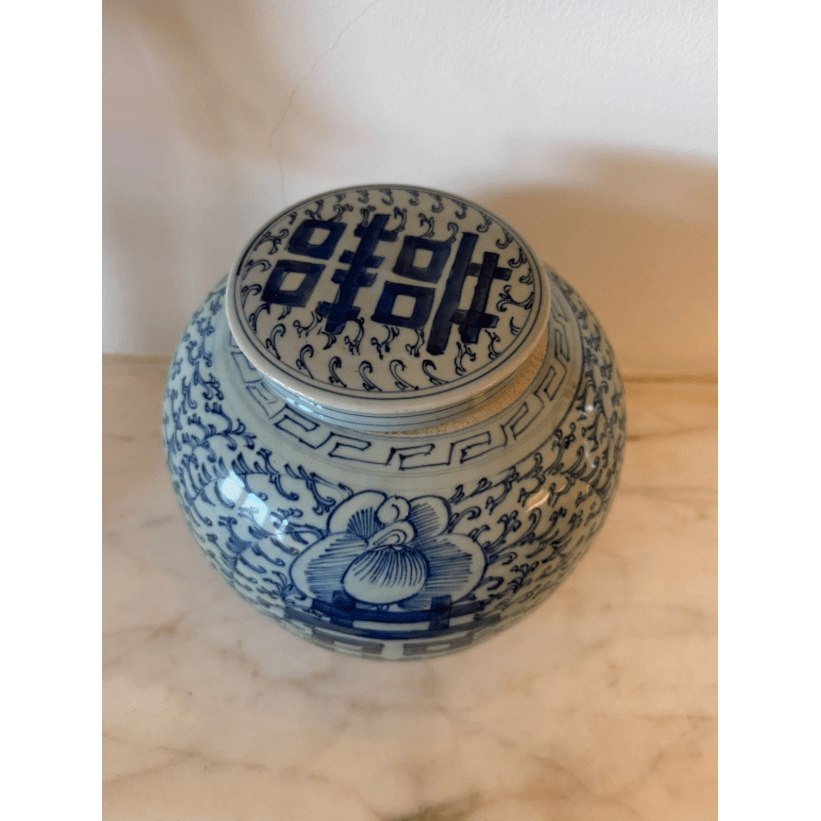 Ginger Jar Blue White Porcelain Large Decorative Vase Hamptons Style | Bazaa | Designer, Vintage and Antique Furniture