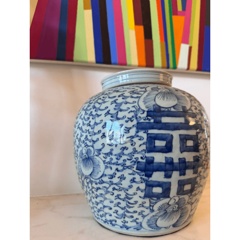 Ginger Jar Blue White Porcelain Large Decorative Vase Hamptons Style | Bazaa | Designer, Vintage and Antique Furniture