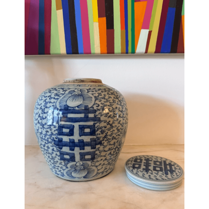 Ginger Jar Blue White Porcelain Large Decorative Vase Hamptons Style | Bazaa | Designer, Vintage and Antique Furniture