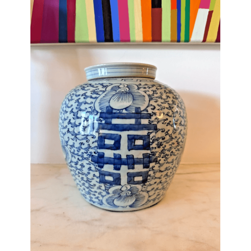 Ginger Jar Blue White Porcelain Large Decorative Vase Hamptons Style | Bazaa | Designer, Vintage and Antique Furniture