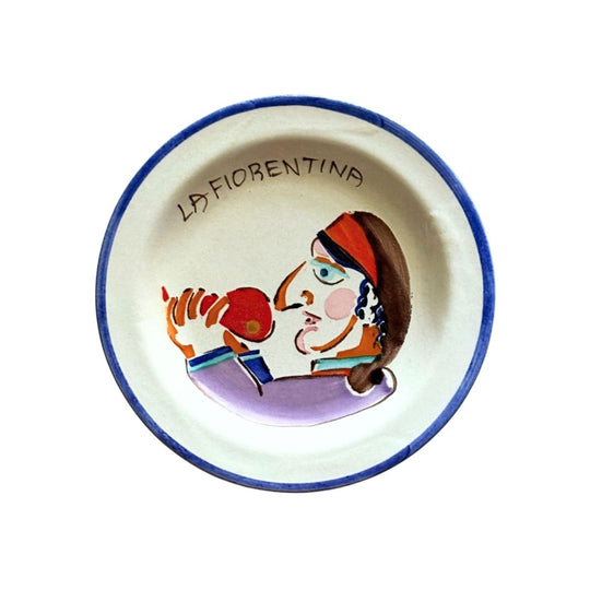 Giovanni De Simone (Italian, 1930-1991), ‘La Fiorentina’ A hand-painted majolica ceramic charger,