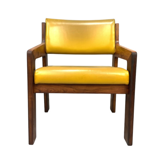 Jorge Zalszupin Occasional Chairs in Freijó Wood and Vinyl. 8 x available