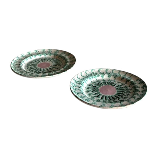 GLAZED CERAMIC ITALIAN PLATE SET