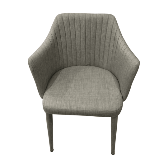 GlobeWest Carter Armchairs, Pair in Cool Grey Fabric