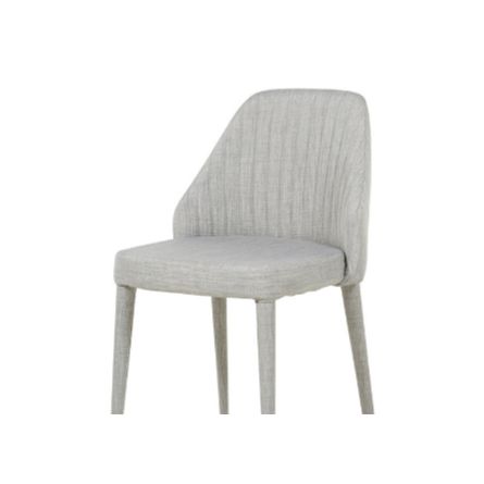 GlobeWest Carter Dining Chairs – Set of Eight or smaller sets, Cool Grey Fabric Upholstery