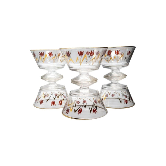 Gold Rimmed Dessert Bowls. Set of 6