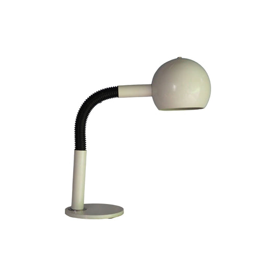Gooseneck White Eyeball Desk Lamp