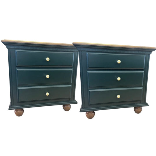 Gorgeous Green 2 Drawer Bedside Tables