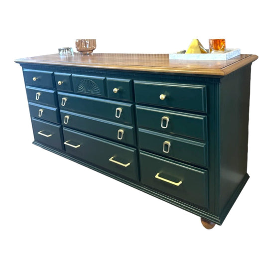 Gorgeous Green 9 Drawer Dresser