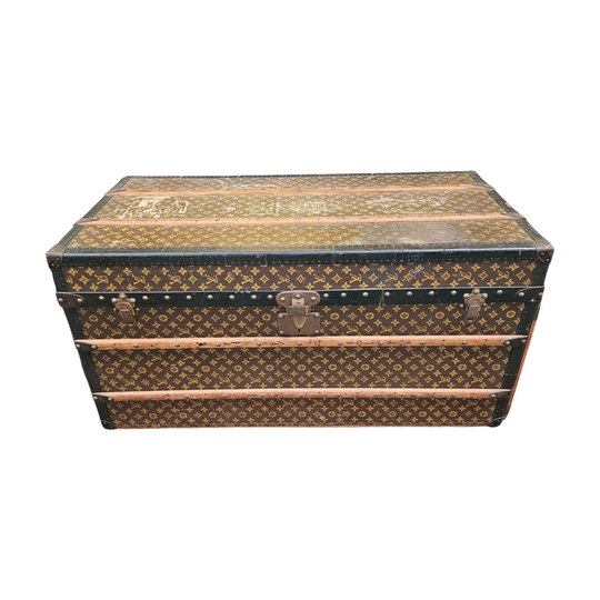 Antique Louis Vuitton Special Order Wardrobe/Steamer Trunk
