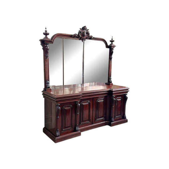 Grand 19th Century mahogany mirror backed sideboard c.1860