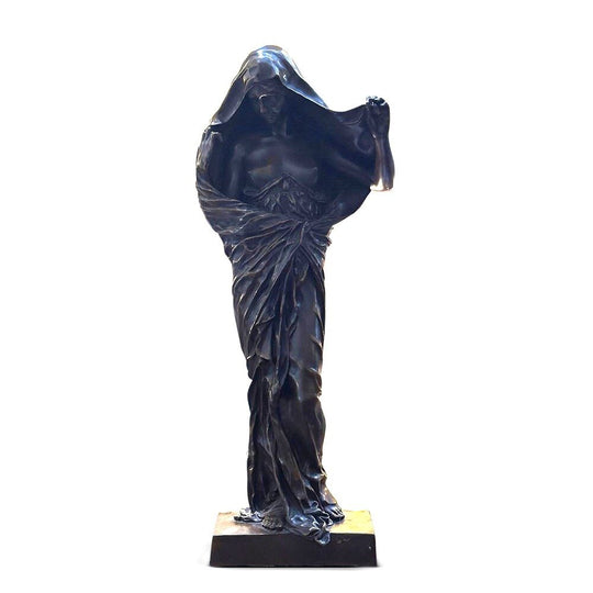 Grand French Bronze Figure after Louis-Ernest Barrias, "Nature Revealing Herself to Science", c.1900