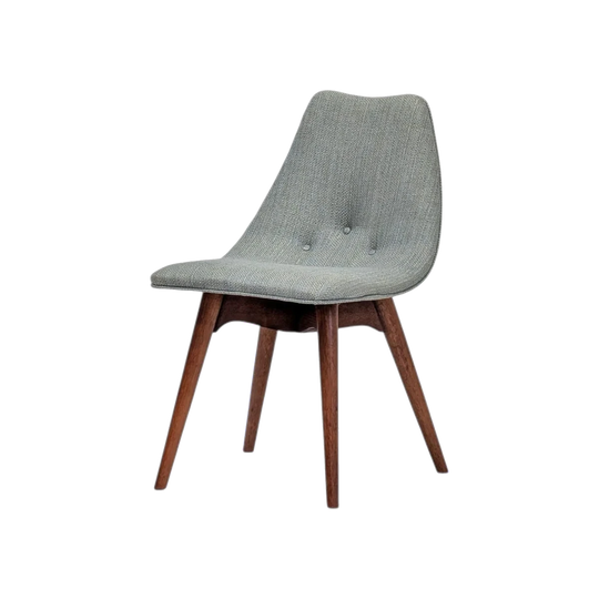 Grant Featherston 'D350' Contour Dining Chair in Grey Fabric, c. 1950s
