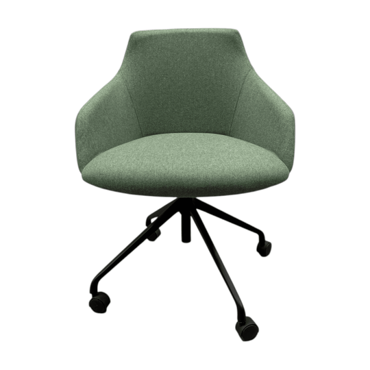 Green Armchair With Castors by Style