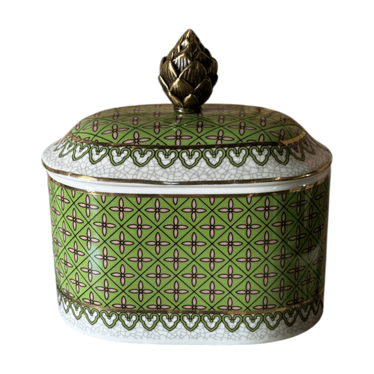 Green Ceramic Trinket Box