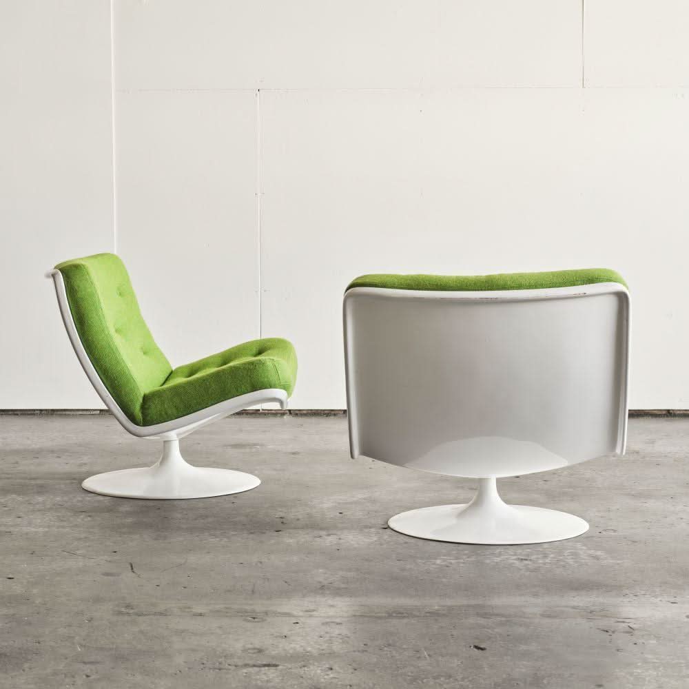 Green & White Model F975 Lounge Chair by Geoffrey Harcourt for Artifort, 1960s | Bazaa | Designer, Vintage and Antique Furniture