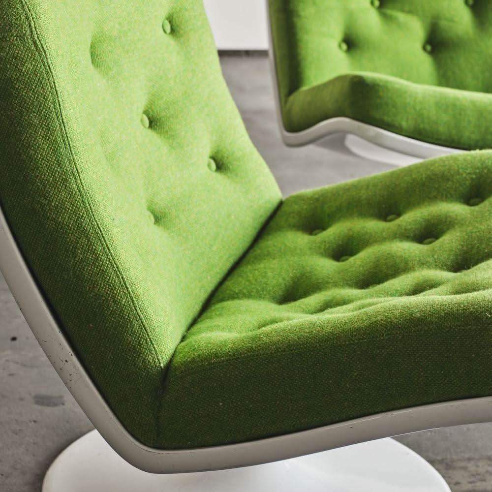 Green & White Model F975 Lounge Chair by Geoffrey Harcourt for Artifort, 1960s | Bazaa | Designer, Vintage and Antique Furniture