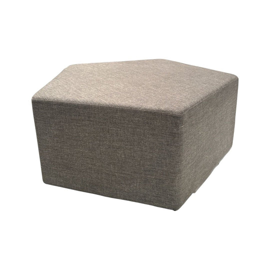Grey Five Sided Pentagon Ottoman