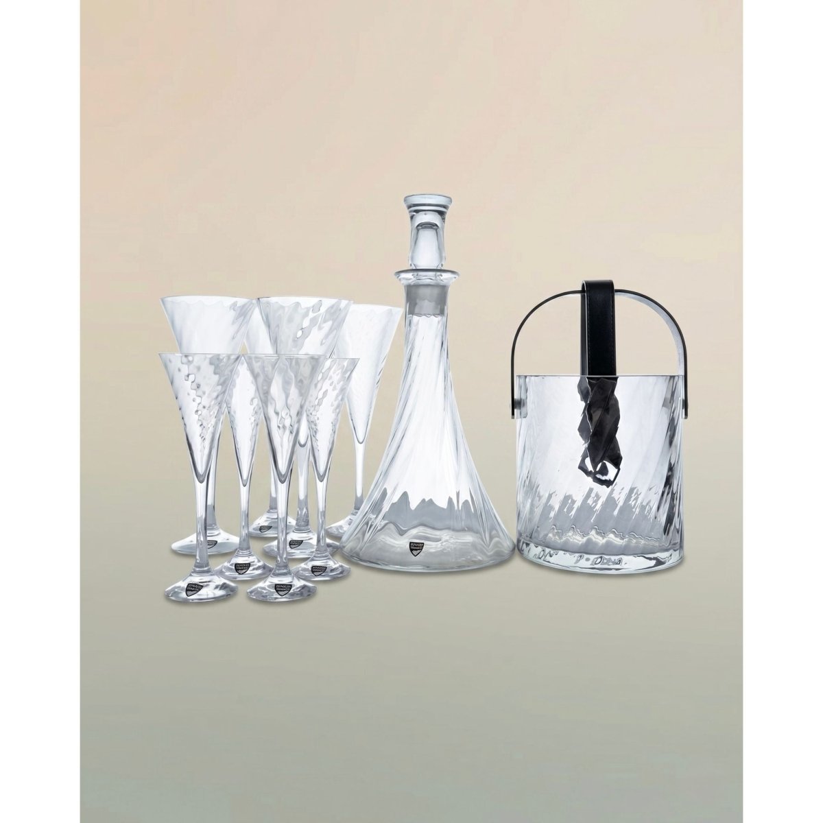GUNNAR CYRÉN (1931–2013) FOR ORREFORS, A 'Helena' pattern, ten piece table/bar service, circa 1980's | Bazaa | Designer, Vintage and Antique Furniture