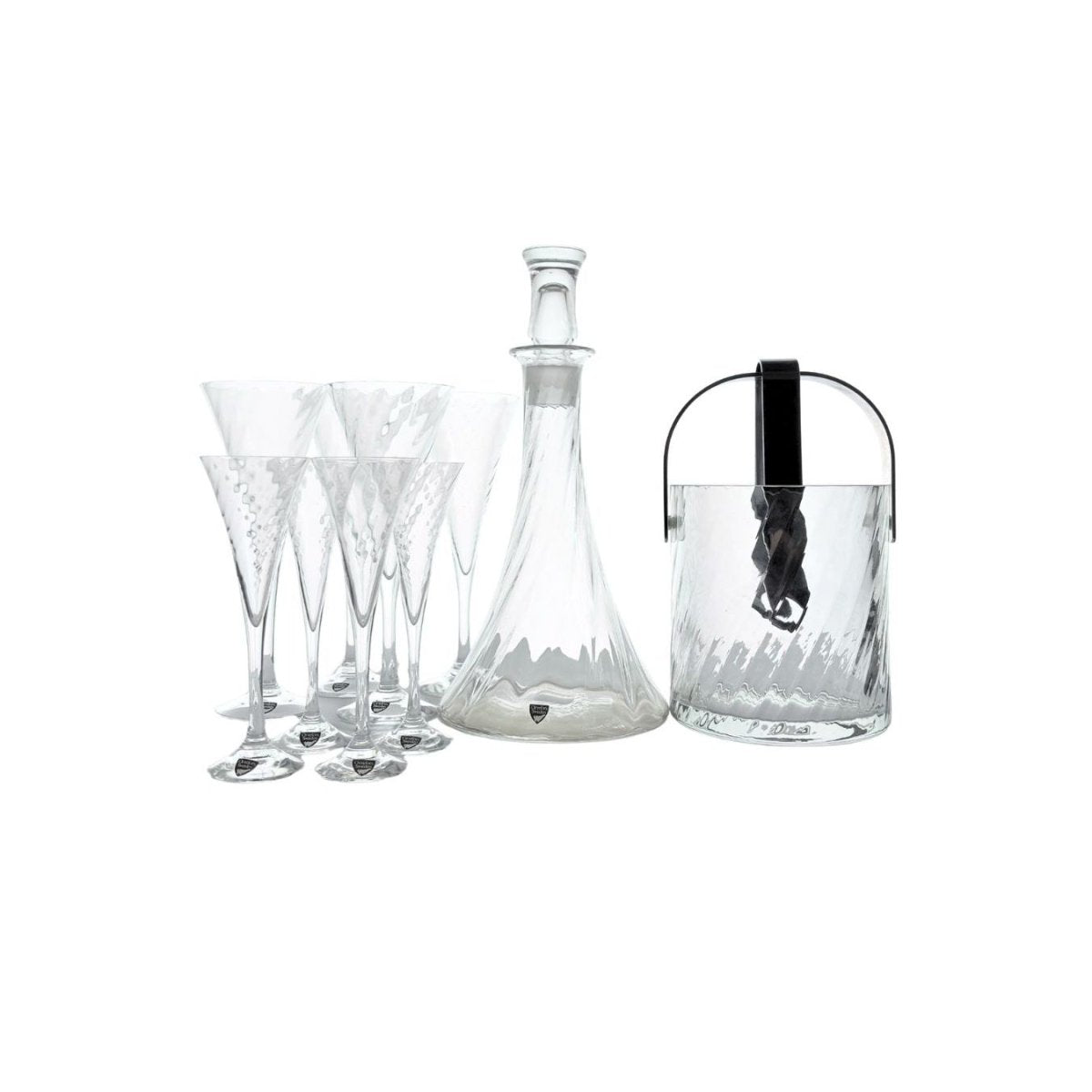 GUNNAR CYRÉN (1931–2013) FOR ORREFORS, A 'Helena' pattern, ten piece table/bar service, circa 1980's | Bazaa | Designer, Vintage and Antique Furniture