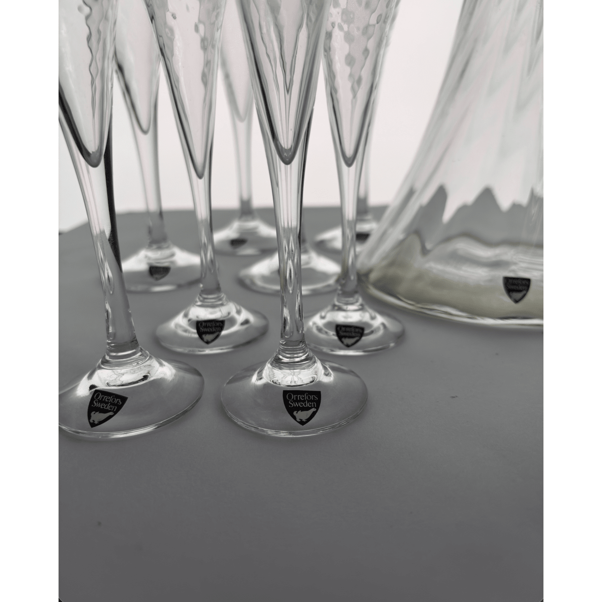 GUNNAR CYRÉN (1931–2013) FOR ORREFORS, A 'Helena' pattern, ten piece table/bar service, circa 1980's | Bazaa | Designer, Vintage and Antique Furniture
