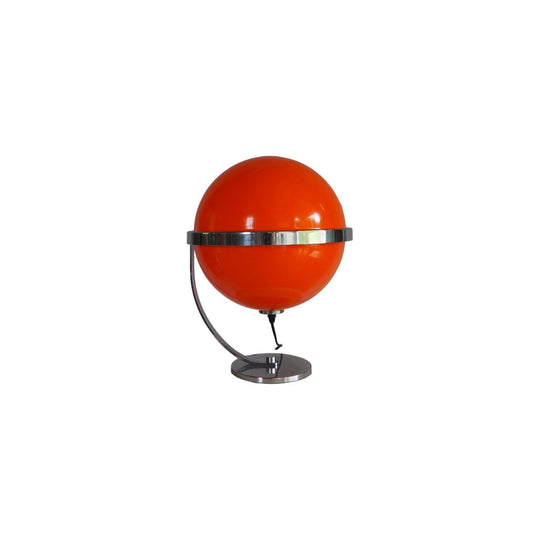 Guzzini-Style Orange Globe Table Lamp