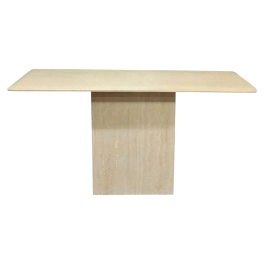 Vintage Travertine Stone Hall Table Console