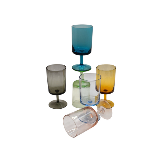 Retro MCM Harlequin Sherry & Cordial Glasses – Set of 6