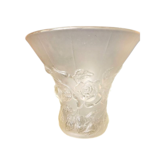 Vintage Josef INWALD Barolac Satin Glass Flared Roses vase c.1920