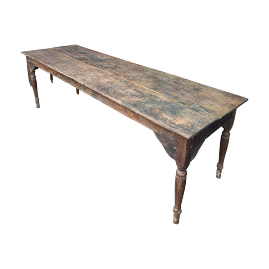 Long Narrow Vintage Teak Dining Table