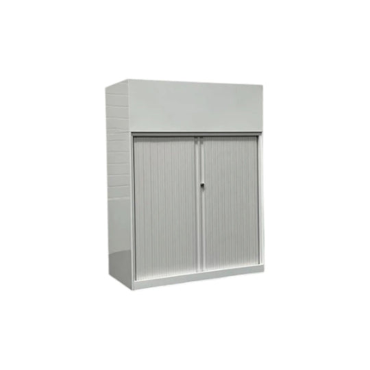 Half Height White Metal Tambour with Key