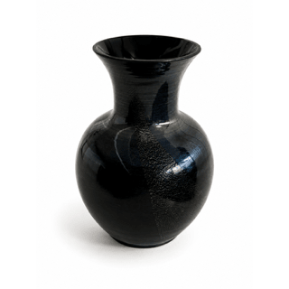 hand-blown mid-century Murano art glass vase showcasing the legendary Italian avventurina (aventurine) technique