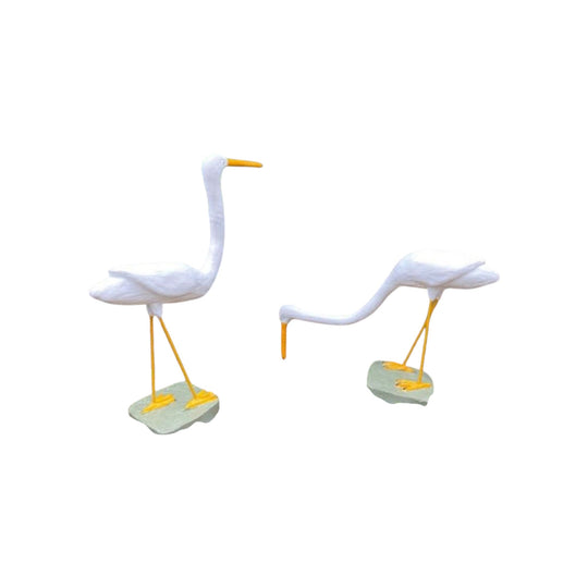 Hand-Crafted Vintage-Style Garden Storks (Set of 2)