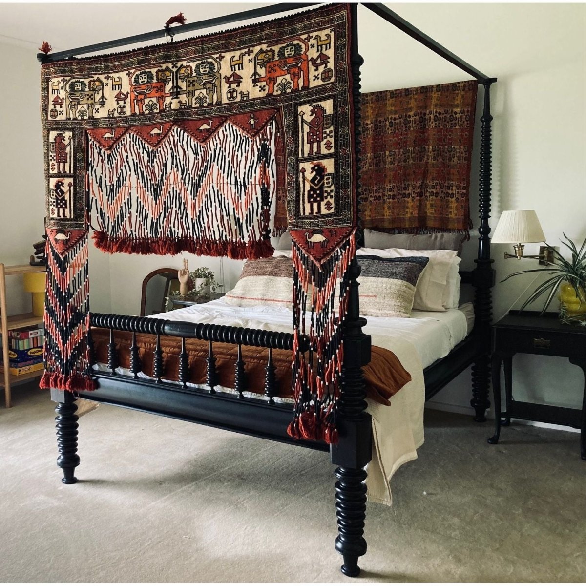 Hand - knotted woolen Persian Qashqaie Tent Entrance Decoration | Bazaa | Designer, Vintage and Antique Furniture