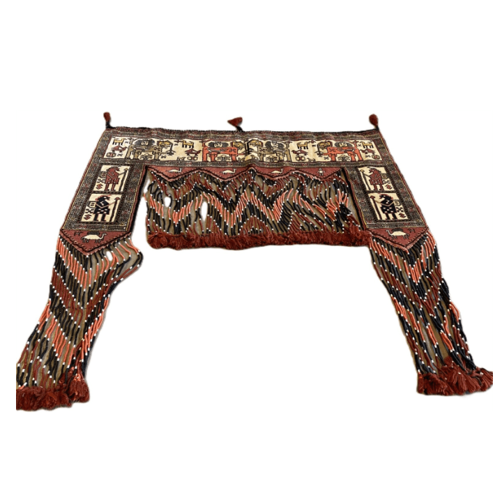Hand - knotted woolen Persian Qashqaie Tent Entrance Decoration | Bazaa | Designer, Vintage and Antique Furniture