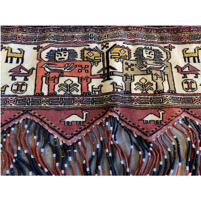 Hand - knotted woolen Persian Qashqaie Tent Entrance Decoration | Bazaa | Designer, Vintage and Antique Furniture