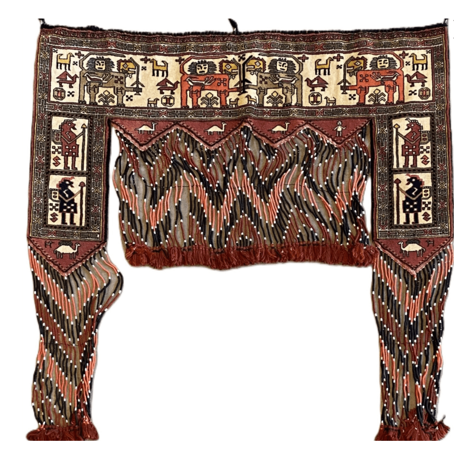 Hand - knotted woolen Persian Qashqaie Tent Entrance Decoration | Bazaa | Designer, Vintage and Antique Furniture