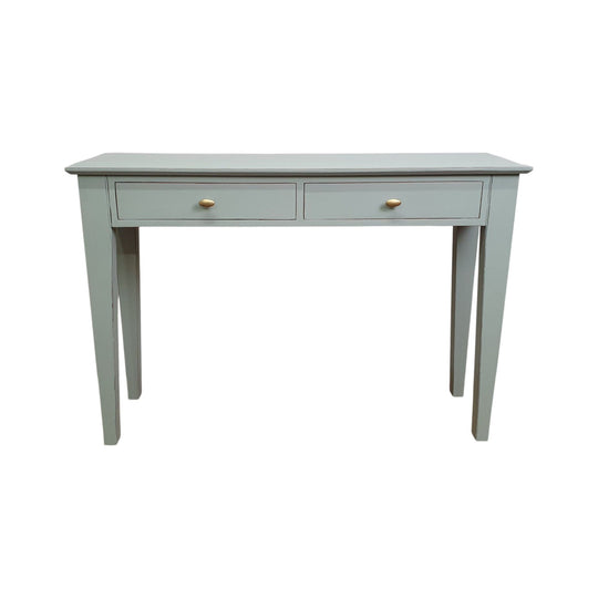 Hand-Painted Coolabah Green Hall Table with Gold Handles