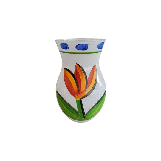 Hand-Painted Kosta Boda Tulip Vase by Ulrica Hydman-Vallien