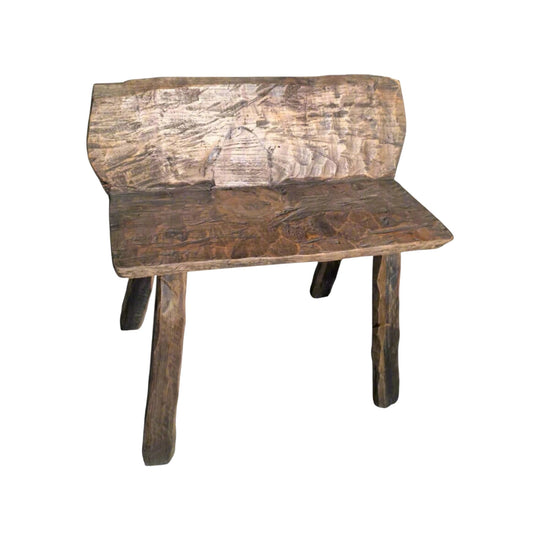 Hand Shaped Teak Bench